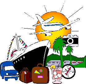 Avión y maleta